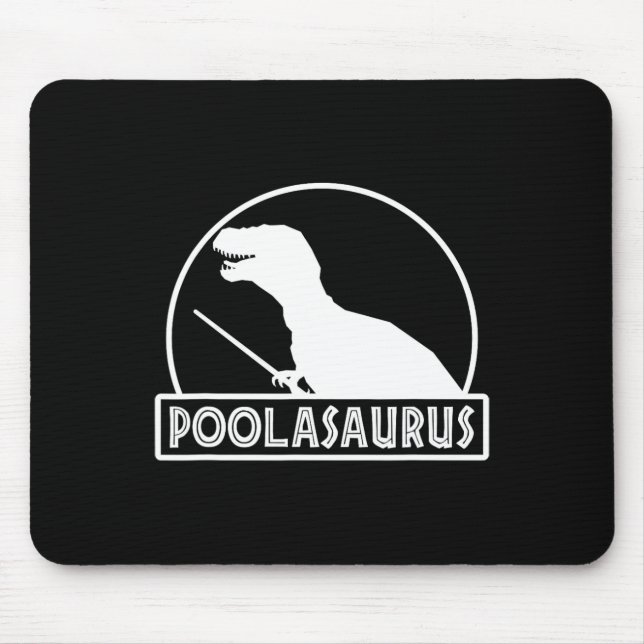 Poolasaurus Billardspieler Dinosaurier Snooker Ach Mousepad (Vorne)