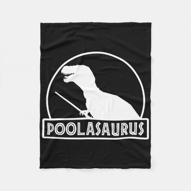 Poolasaurus Billardspieler Dinosaurier Snooker Eig Fleecedecke (Vorderseite)