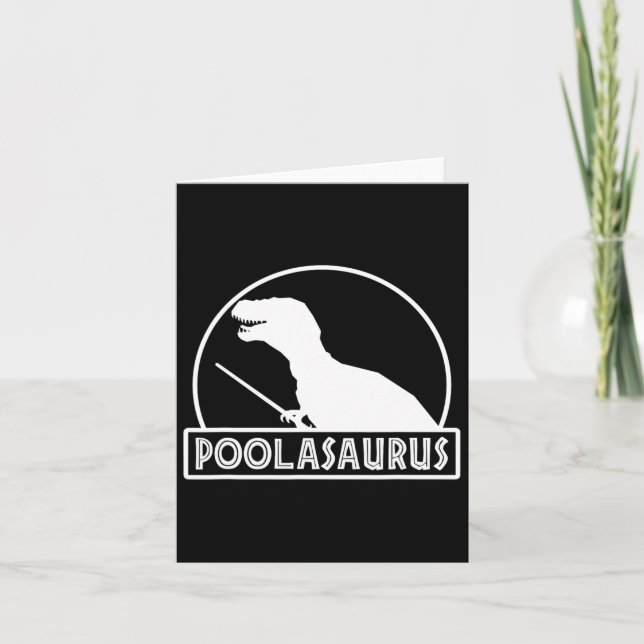 Poolasaurus Billiard Player Dinosaur Snooker Acht Karte (Vorderseite)