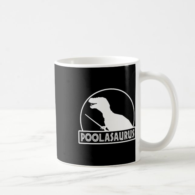Poolasaurus Billiard Player Dinosaur Snooker Eight Kaffeetasse (Rechts)