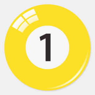 Poolballaufkleber/-aufkleber der Nr. eine Runder Aufkleber