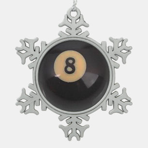 "Poolballentwurfsgeschenke und -produkte des Balls Schneeflocken Zinn-Ornament