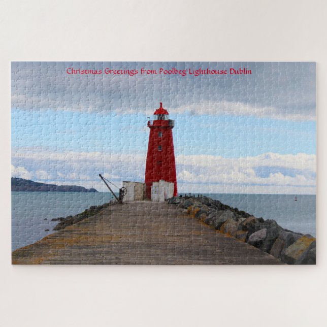 Poolbeg Leuchtturm Dublin. Puzzle (Horizontal)