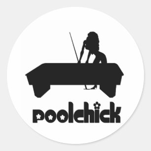 PoolChick Logo Runder Aufkleber