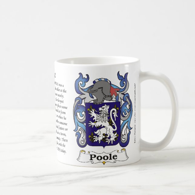 Poole Familien-Wappen Tasse (Rechts)