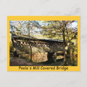 Poole's Mill Covered Bridge Postkarte