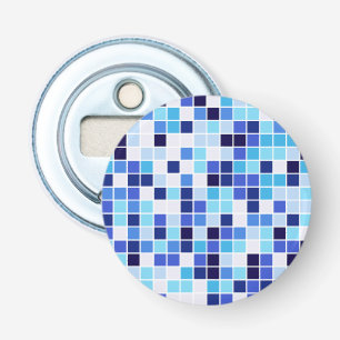 Poolfliesen, Blaue Mosaikfliesen, Geometrisches Mu Flaschenöffner