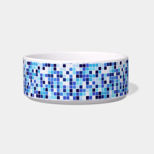 Poolfliesen, Blaue Mosaikfliesen, Geometrisches Mu Napf