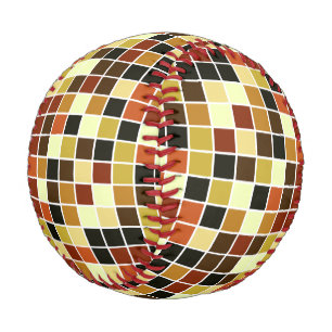 Poolfliesen, braune Mosaikfliesen, geometrisches M Baseball