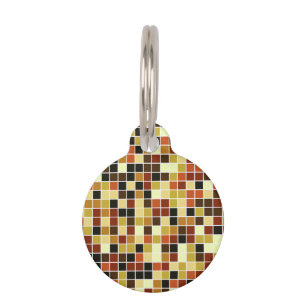 Poolfliesen, braune Mosaikfliesen, geometrisches M Haustiermarke