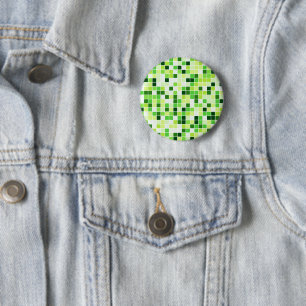 Poolfliesen, grüne Mosaikfliesen, geometrisches Mu Button