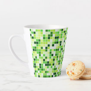 Poolfliesen, grüne Mosaikfliesen, geometrisches Mu Milchtasse