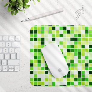Poolfliesen, Grüne Mosaikfliesen, Geometrisches Mu Mousepad
