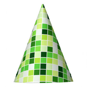 Poolfliesen, grüne Mosaikfliesen, geometrisches Mu Partyhütchen