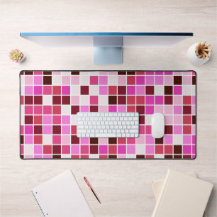 Poolfliesen, rosa Mosaikfliesen, geometrisches Mus Schreibtischunterlage