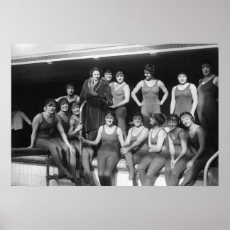 Poolmädchen, Anfang der 1900er Jahre Poster