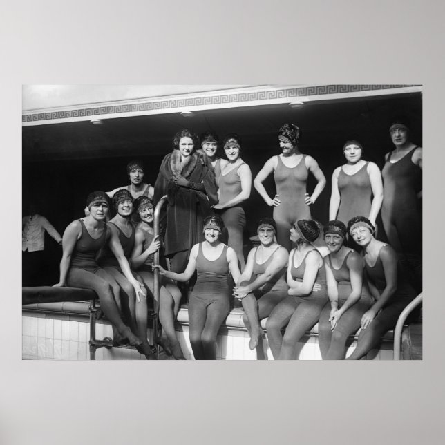 Poolmädchen, Anfang der 1900er Jahre Poster (Vorne)