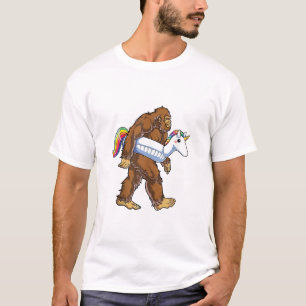 Poolparty Bigfoot Einhorn Schwimmhilfe Lustig Sasq T-Shirt