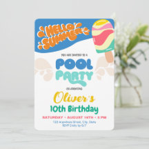 Poolparty-Einladung