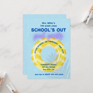 Poolparty-Einladung   Gelber Schwimmer Einladung