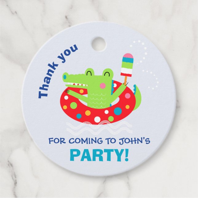 Poolparty Geschenkanhänger (Vorderseite)