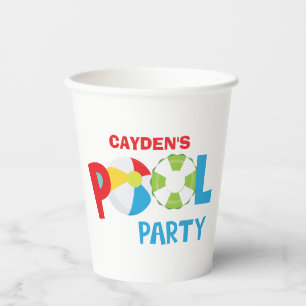 Poolparty-Jungengeburtstag Pappbecher