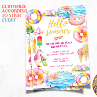 Poolparty | Sommerparty-Einladung Einladung