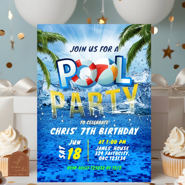 Poolparty-Splash-Sommer  Einladung (Von Creator hochgeladen)