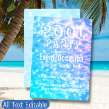 Poolparty Strandparty Sommerparty modern chic
