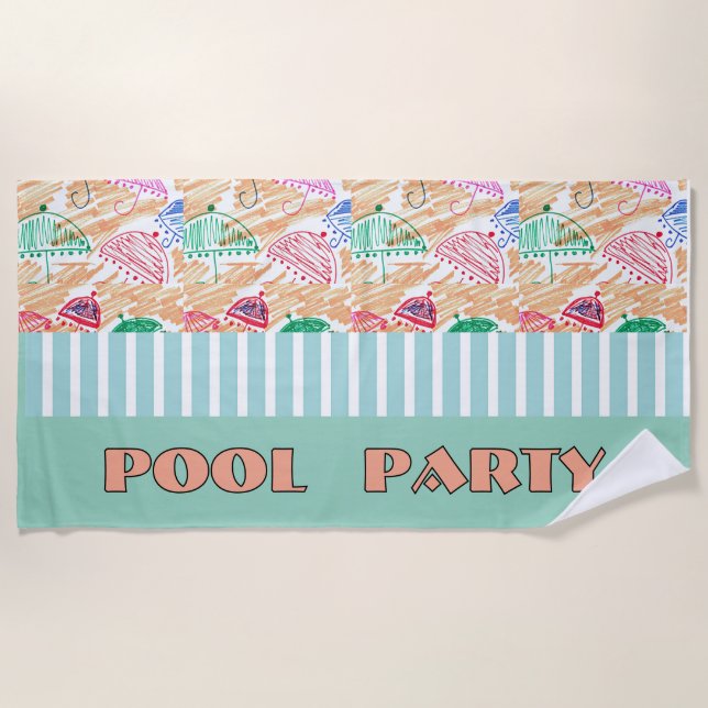 POOLPARTY STRANDTUCH (Vorderseite)