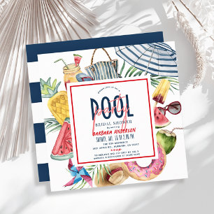 Poolparty-Strandutensilien 4. Juli-Junggesellinnen Einladung