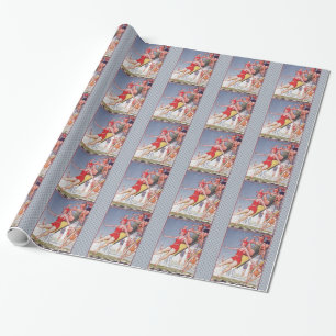 Poolparty Vintage Schwimmen Sommer Geschenkpapier