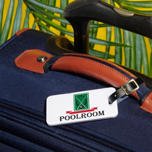 Poolroom Billard Klassik 8 Ball Gepäckanhänger (Von Creator hochgeladen)