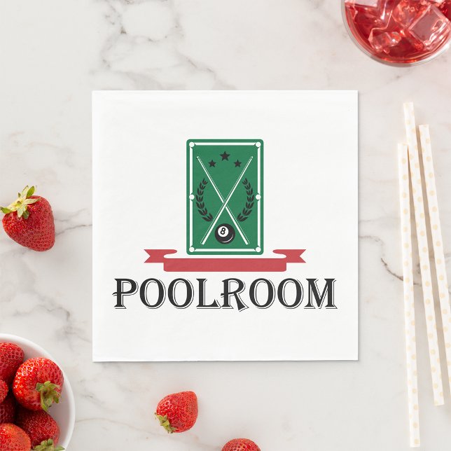 Poolroom Billard Klassik 8 Ball Serviette (Von Creator hochgeladen)