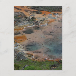 Pools Yellowstone Hydrothermal Colors Artists Plag Postkarte