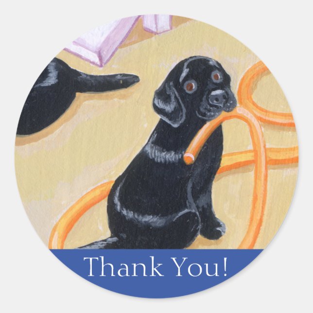 Poolside Party Labradors Malerei Runder Aufkleber (Vorderseite)