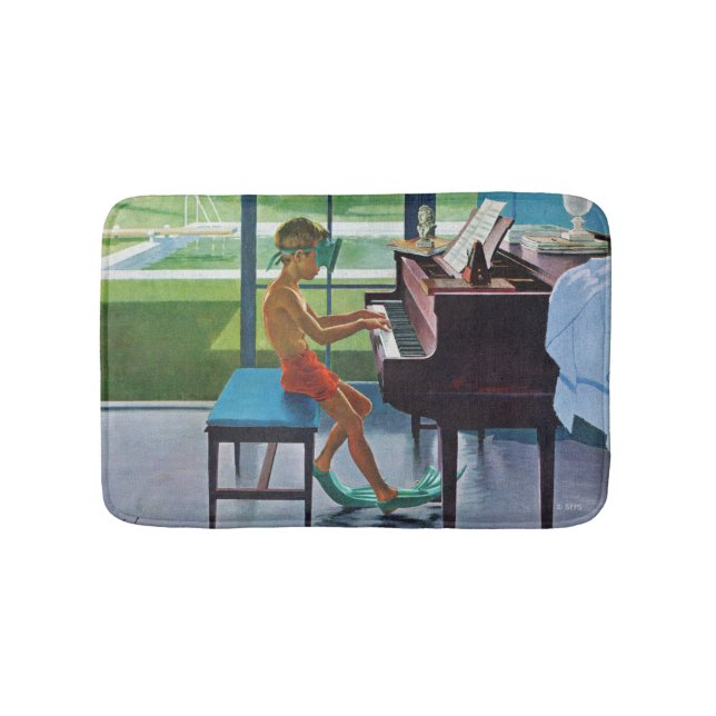 Poolside Piano Praxis Badematte (Vorderseite)