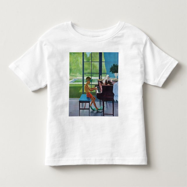 Poolside Piano Praxis Kleinkind T-shirt (Vorderseite)