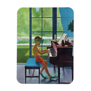 Poolside Piano Praxis Magnet