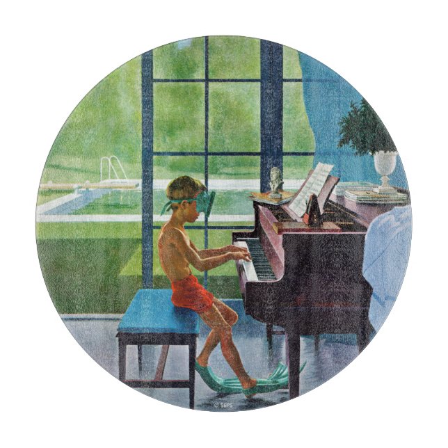 Poolside Piano Praxis Schneidebrett (Vorderseite)