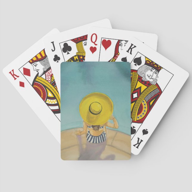 Poolside-Schönheit  Spielkarten (Rückseite)