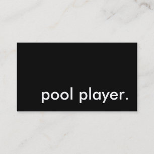 Poolspieler. Visitenkarte