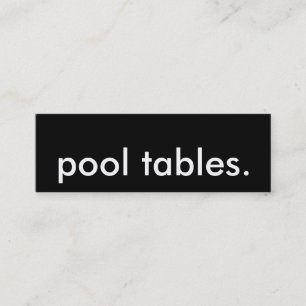 Pooltabellen Mini Visitenkarte