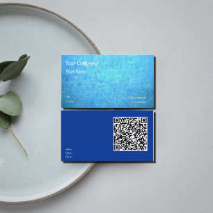 Poolwasser -QR-Code Visitenkarte