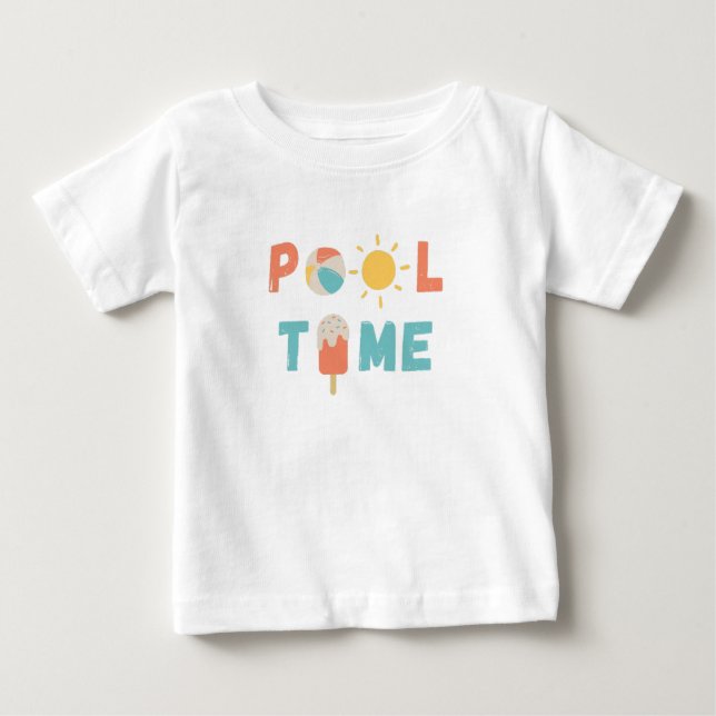 Poolzeit. Baby Tops & T - Shirt (Vorderseite)