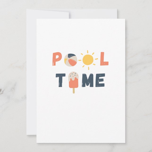 Poolzeit. Einladungen und Ankündigungen (Vorderseite)