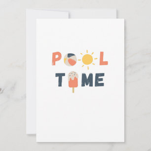 Poolzeit. Einladungen und Ankündigungen