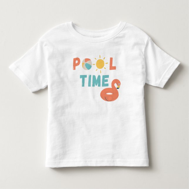 Poolzeit. Kleinkind T-Shirt (Vorderseite)