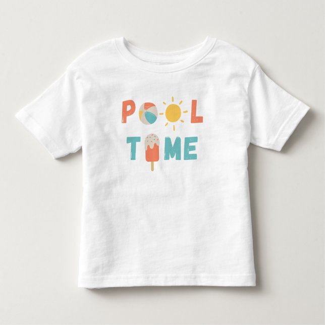 Poolzeit. Kleinkinder Tops & T - Shirt (Vorderseite)