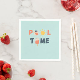 Poolzeit. Napkins und Party Serviette